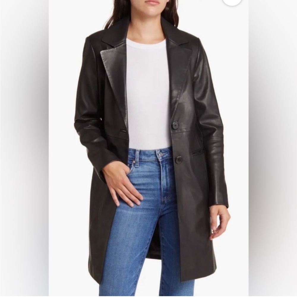 Avec Les Filles faux leather coat